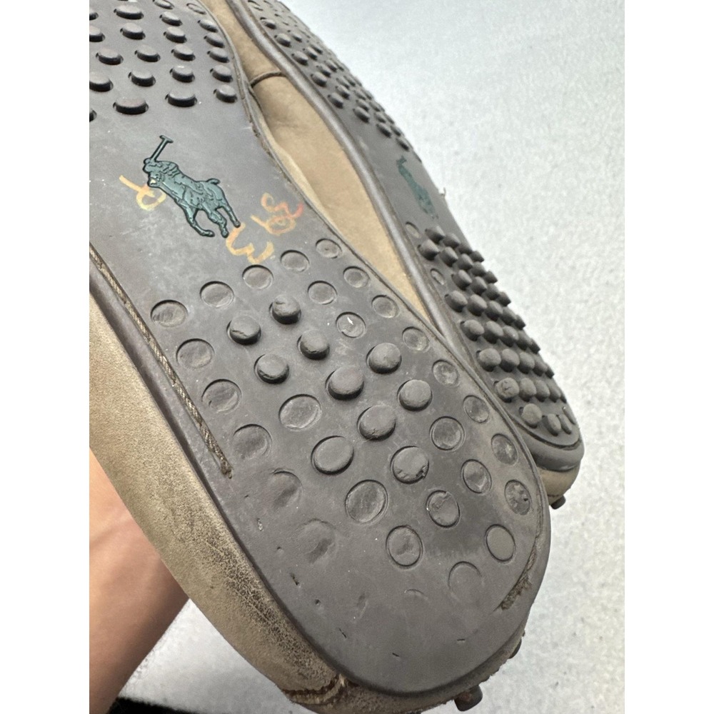 Polo Ralph Lauren Shoes Mens Size 14D Brown Leather Woodley Moccasin Loafers - Picture 9 of 10
